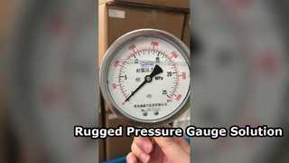 Oliegevulde, schokbestendige manometer 0‑25 MPa