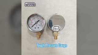 50 mm manometer, 25 bar, ingang onderaan