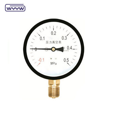1.6%Fs -30inhg Vacuümdrukmeter -1-0 Mpa 100mm Negatieve druk manometer