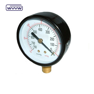 1.6%Fs -30inhg Vacuümdrukmeter -1-0 Mpa 100mm Negatieve druk manometer
