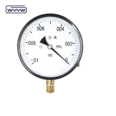 Onderste stoel vacuümdrukmeter 100 mm met zwart stalen behuizing