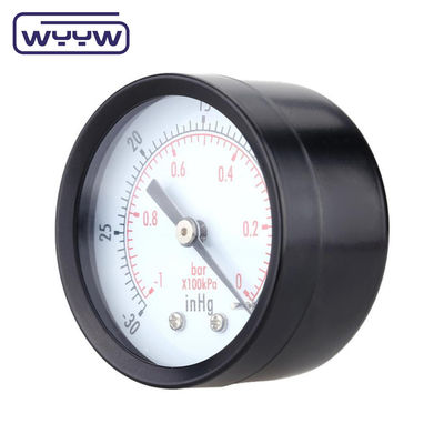 Stalen negatieve drukmeter -0,1Mpa Achterste aanleg 60mm Dial