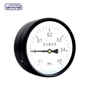 Stalen negatieve drukmeter -0,1Mpa Achterste aanleg 60mm Dial