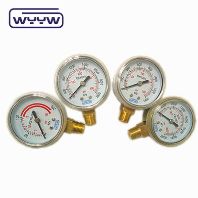 Commerciële drukmeter drukregelaar gebruik aardgas 50mm manometer leverancier CO2 drukmeter
