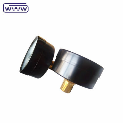 goede kwaliteit concurrerende prijs aardgas 50mm zwarte stalen behuizing bar psi dubbele schaal 1/8 &quot;bsp axiale drukmeter