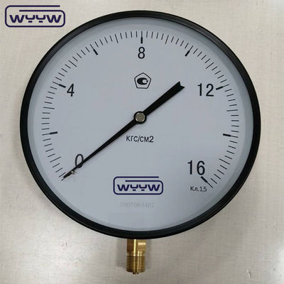 250 mm zware bourdonbuis hoge precisie drukmeter Beweging 16 kgf/cm2