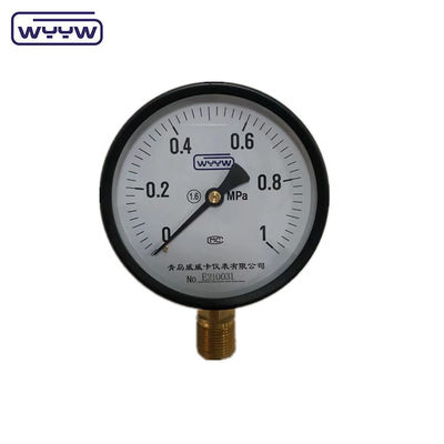 goede prijs zwart stalen hoes bourdon buis 100mm drukmeter ms hoes messing draad M20x1.5 of 1/2 &quot;BSP