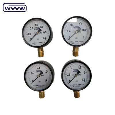 algemene zwarte stalen behuizing 100 mm standaard bodem M20X1,5 montage bourdon buis manometer 1,6 mpa