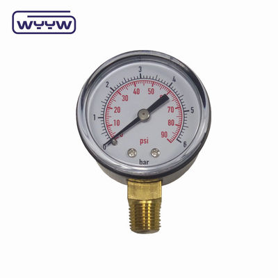 OEM 50 mm Diameter 0-15 PSI 0-1 Bar 1/4 NPT drukmeters