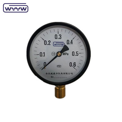 100 mm zwarte stalen bourdonbuis-type bodemverbinding MPa common rail drukmeter