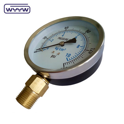 WYYW 100 mm ijzeren behuizing MS bodemverbindingsmanometer 16 bar