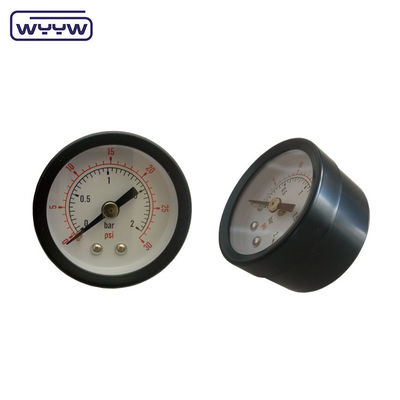 Goede kwaliteit 2 inch Borbon Tube Type Center Back Connection 1/4 &quot;NPT BSP Low 9 Psi Manometer Pressure Gauge