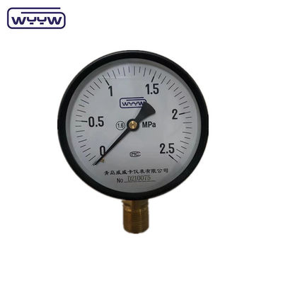 Waterpijpdrukmeter fabriek 100mm 4 inch M20X1.5 zwart staal goedkope prijs manometer 20 psi