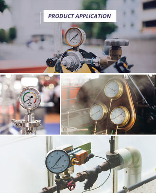 2 × 2 axiale aardgasdrukmanometer op dubbele schaal