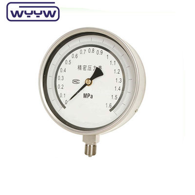 Dial Grootte Drukmeter Precision Manometer Met Zwart Staal Hoesje