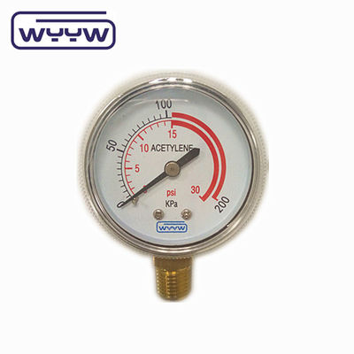 2&quot; Algemene gasdrukmeter Manometer Bottom Mount 50mm Dial