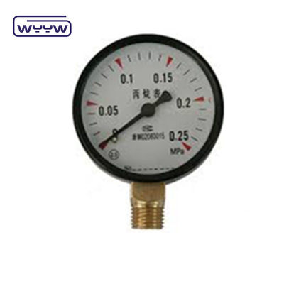 Zwart staal Economische drukmeter 60 mm aardgas LPG drukmeter
