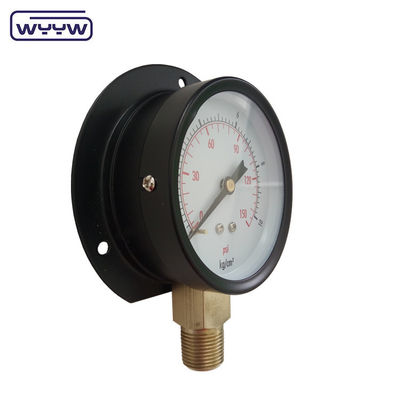 75 mm flenstyp Economy Pressure Gauge Kg en Psi Bottom Mount