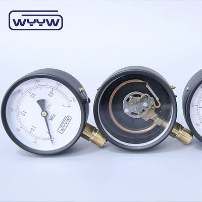 100 mm Water Algemene Commerciële Drukmeter Manometer Bottom Mount
