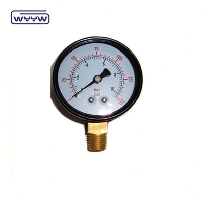 Stoomketel drukmeter Manometer Bottom Mount Met zwart stalen behuizing