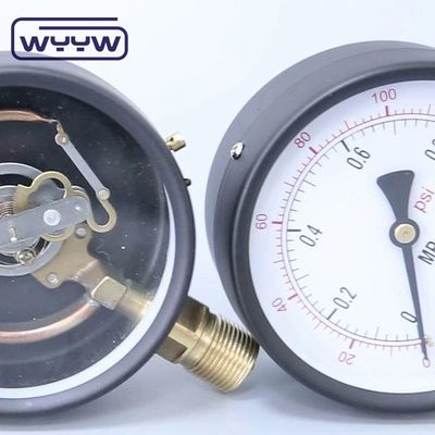 Stoomketel drukmeter Manometer Bottom Mount Met zwart stalen behuizing