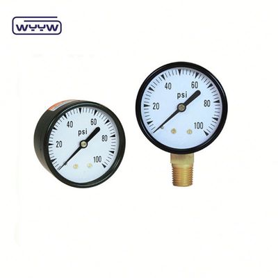 Stoomketel drukmeter Manometer Bottom Mount Met zwart stalen behuizing