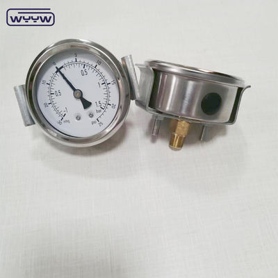ss304 hydraulische jack 1/4 &quot;bsp 2,5&quot; axiale vloeistof gevulde klemdrukmeter