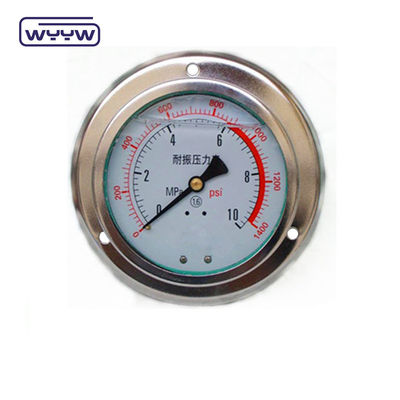 Panel Mount 4&quot; 1/2&quot;NPT of BSP Bar Psi Double Scale Liquid Oil Filling PG100 Series roestvrij drukmeter