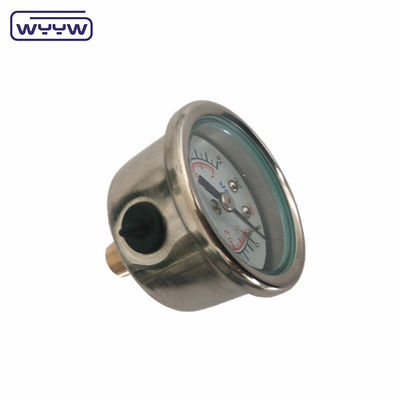 40mm ceneter back OEM 1/4&quot;bsp npt 1.5 inch gezicht glycerine gevulde drukmeter