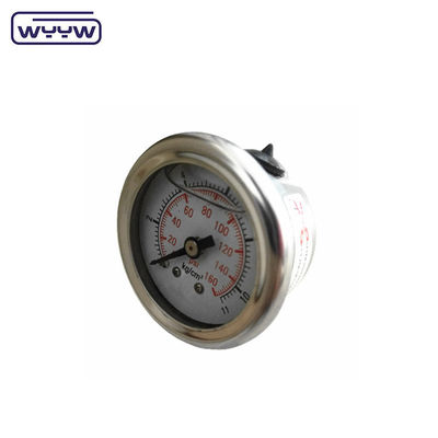 40mm ceneter back OEM 1/4&quot;bsp npt 1.5 inch gezicht glycerine gevulde drukmeter