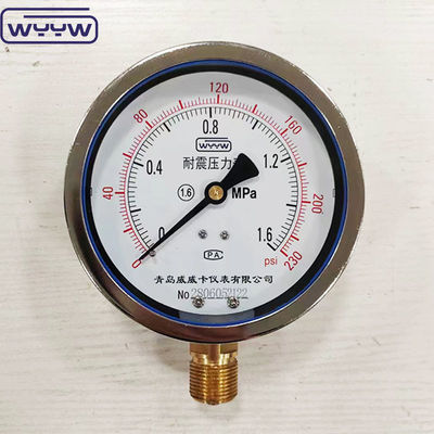 Nieuw product bajonet gechromeerde behuizing 1/2 &quot;bsp radiale toegang bar psi 4&quot; glycerine gevulde drukmeter manometer