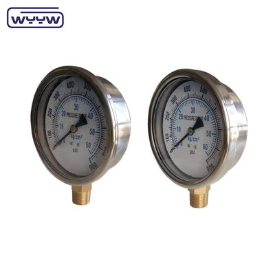 Nieuw product bajonet gechromeerde behuizing 1/2 &quot;bsp radiale toegang bar psi 4&quot; glycerine gevulde drukmeter manometer