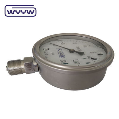 EN837-1 CE-goedgekeurde breukbestendige analoge roestvrijstalen glycerine-vulbare drukmeter barmanometer