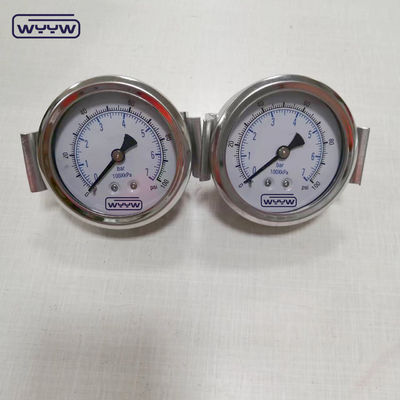 U-klemklasse 1,6% 2,5 inch antivibratie drukmanometer