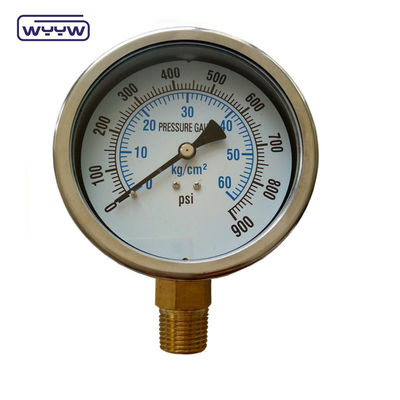 100 mm 1,6% 1% nauwkeurigheid Pompdrukmeter,Differentiële drukmeter voor filters, drukmeter