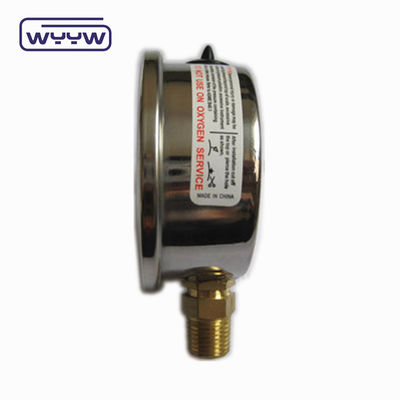 Hoogwaardige koperen aansluiting 1/4 &quot;BSP Double Scale Bar Psi EN837-1 Accurac 1.6 Vloeistof gevulde drukmeter