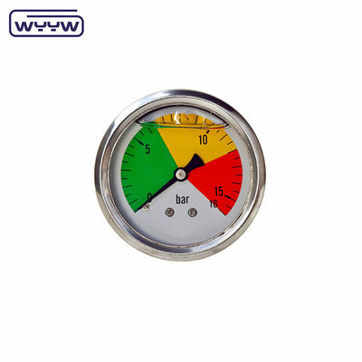 63mm EN837-1 hydraulisch water 0-10bar/psi axiale inlaat olie glycerine gevulde drukmeter 2,5