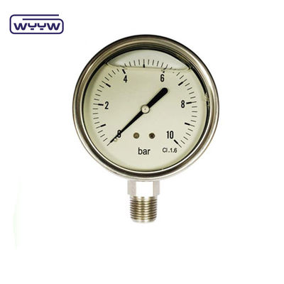 1/8&quot; NPT onderste verbindingsdrukmeter 1,5&quot; 40mm oliedrukmeter