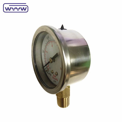 Achterverbindingsdrukmeter Manometer schokbestendig 60 mm