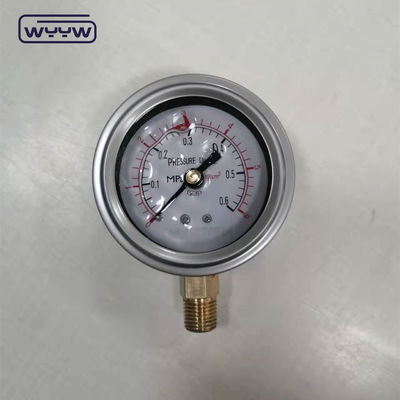 63 mm 2,5 &quot;hydraulische schokbestendig roestvrij staal olie gevulde drukmeter