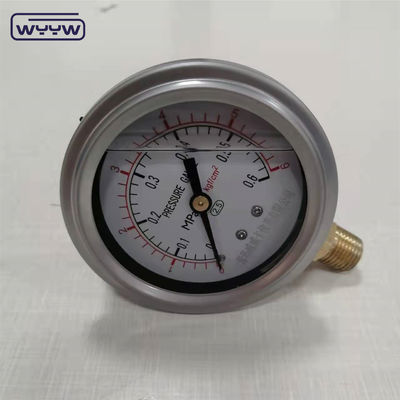 63 mm 2,5 &quot;hydraulische schokbestendig roestvrij staal olie gevulde drukmeter