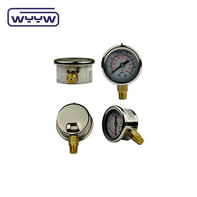 SS Case Gas Test Pressure Gauge 40mm Dial Size Achterste montage