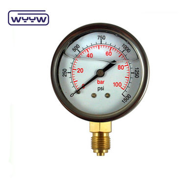 Hydraulische industriële drukmeter 60 mm voor glycerine