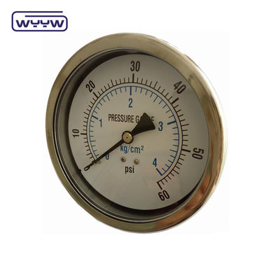 100 mm axiale oliedrukmanometer tegen trillingen