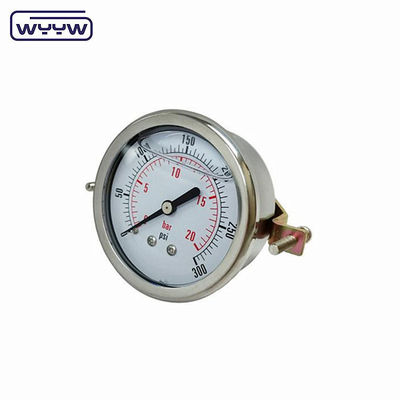 Watertank 60 mm Olie drukmeter U-klem met roestvrijstalen behuizing