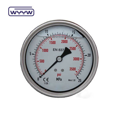 Hydraulische Jack Drukmeter Centrum Achterste verbinding 100mm Dial Grootte