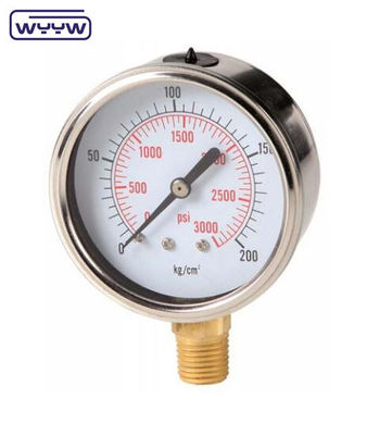 Glycerine Silicone gevulde drukmeter 1,6% nauwkeurigheid
