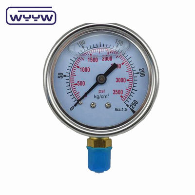 Glycerine Silicone gevulde drukmeter 1,6% nauwkeurigheid