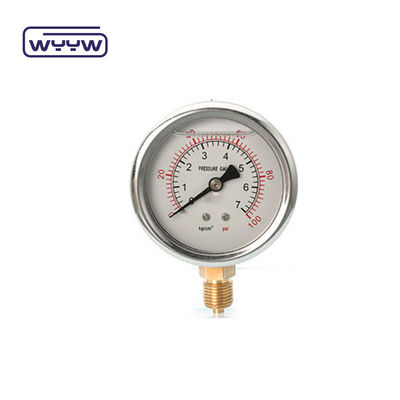 Glycerine drukmeter Manometer 100 mm onderdrukmeter voor olie en gas