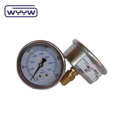 Industriële Messing Achterste Mount Olie Gevulde Manometer Voor Glycerine